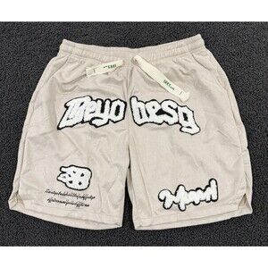 Bestie Embroidered Drawstring Shorts Size SMALL Grunge Streetwear